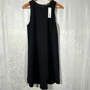 BB Dakota Dress Small Black NEW A Line Sleeveless Layered Look Lined